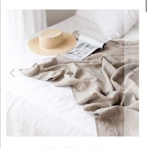 “Rough Linen” ORKNEY LINEN SUMMER COVER heavyweight linen sheet cover (NEW)